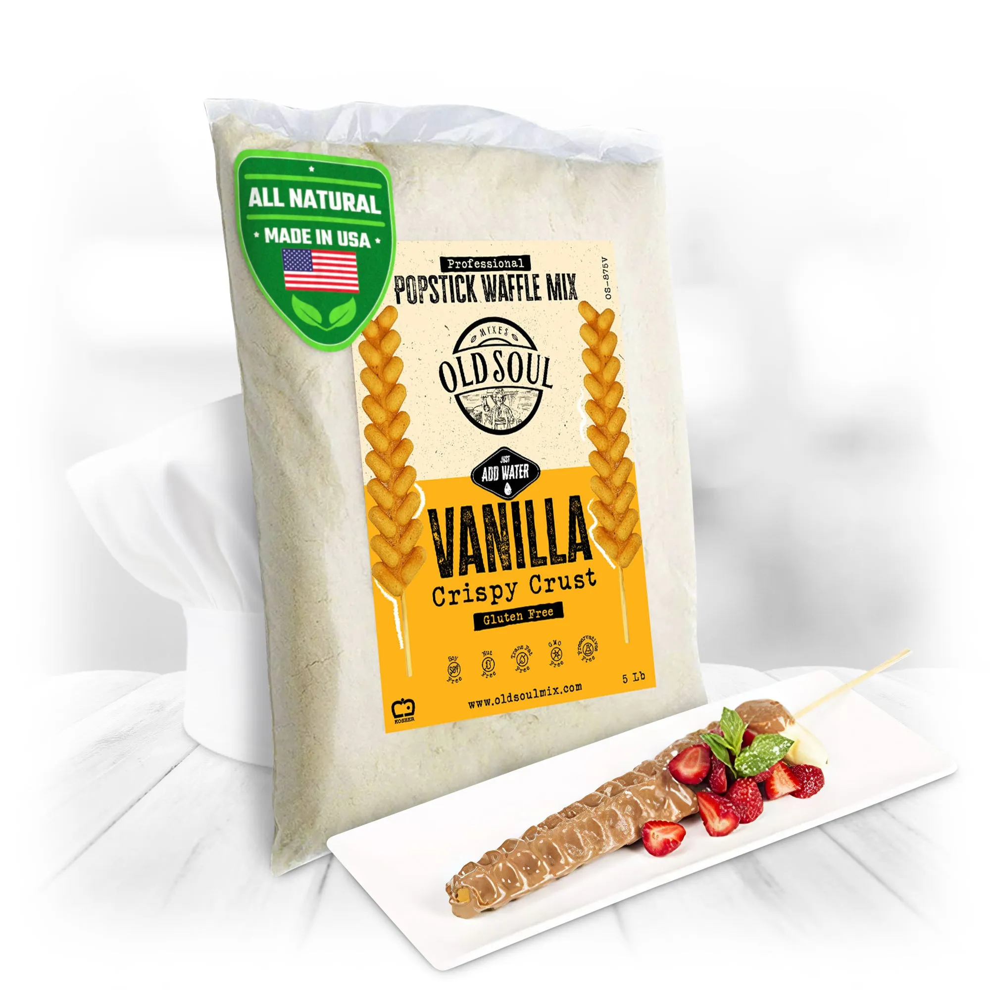OldSoul Professional Popstick Waffle Mix | Crispy | Batter Mix for Waffles on a Stick