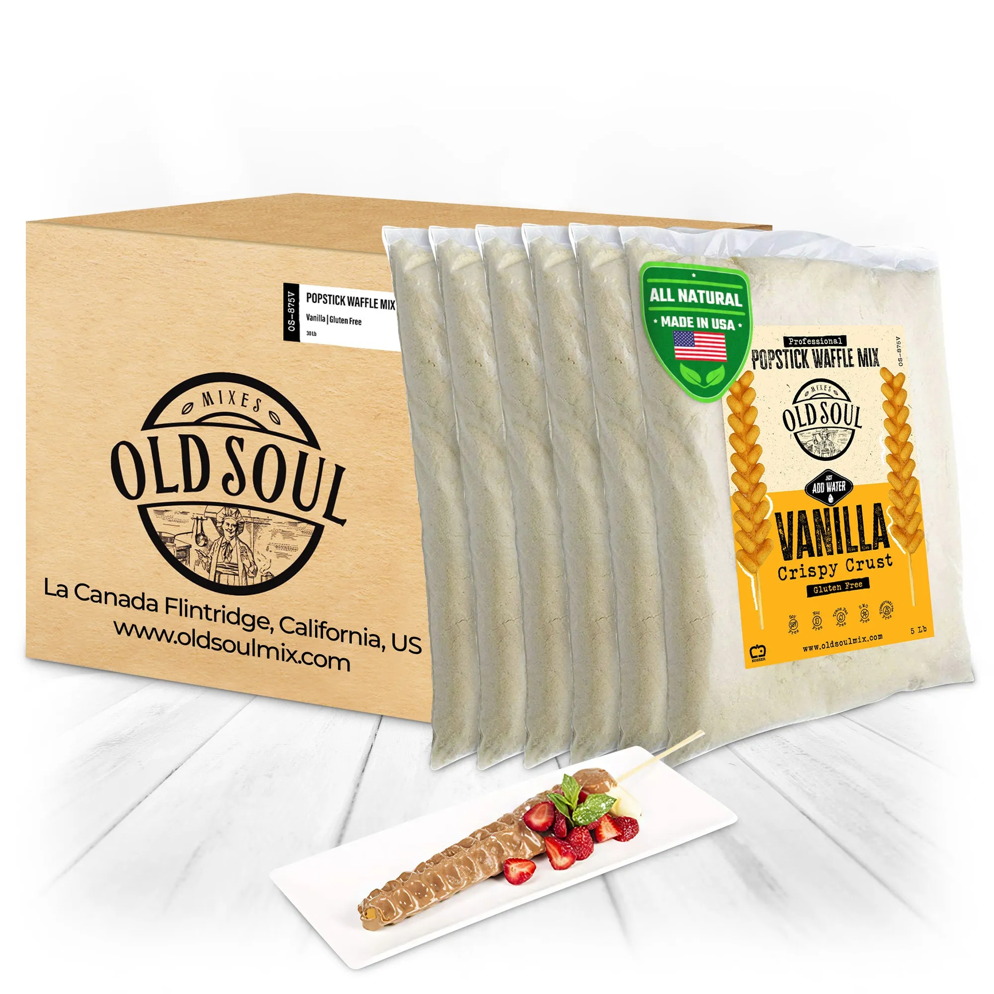 OldSoul Professional Popstick Waffle Mix | Crispy | Batter Mix for Waffles on a Stick