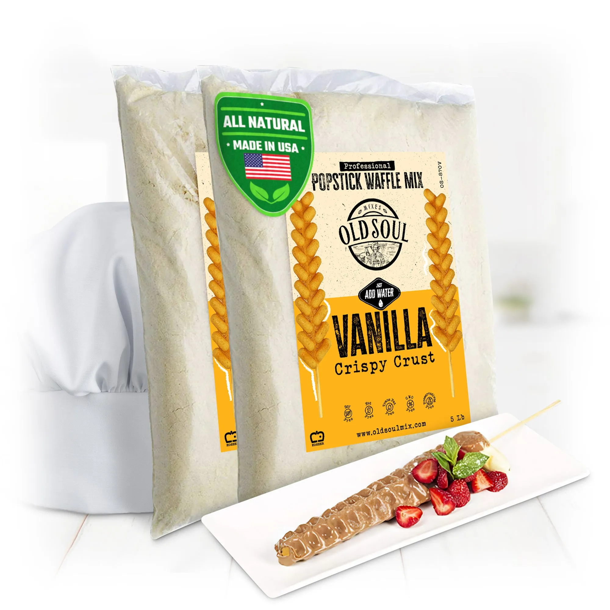 OldSoul Professional Popstick Waffle Mix | Crispy | Batter Mix for Waffles on a Stick