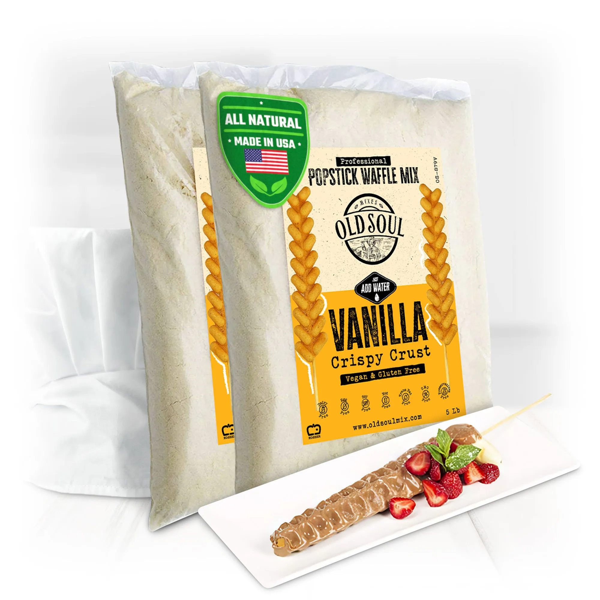 OldSoul Professional Popstick Waffle Mix | Crispy | Batter Mix for Waffles on a Stick