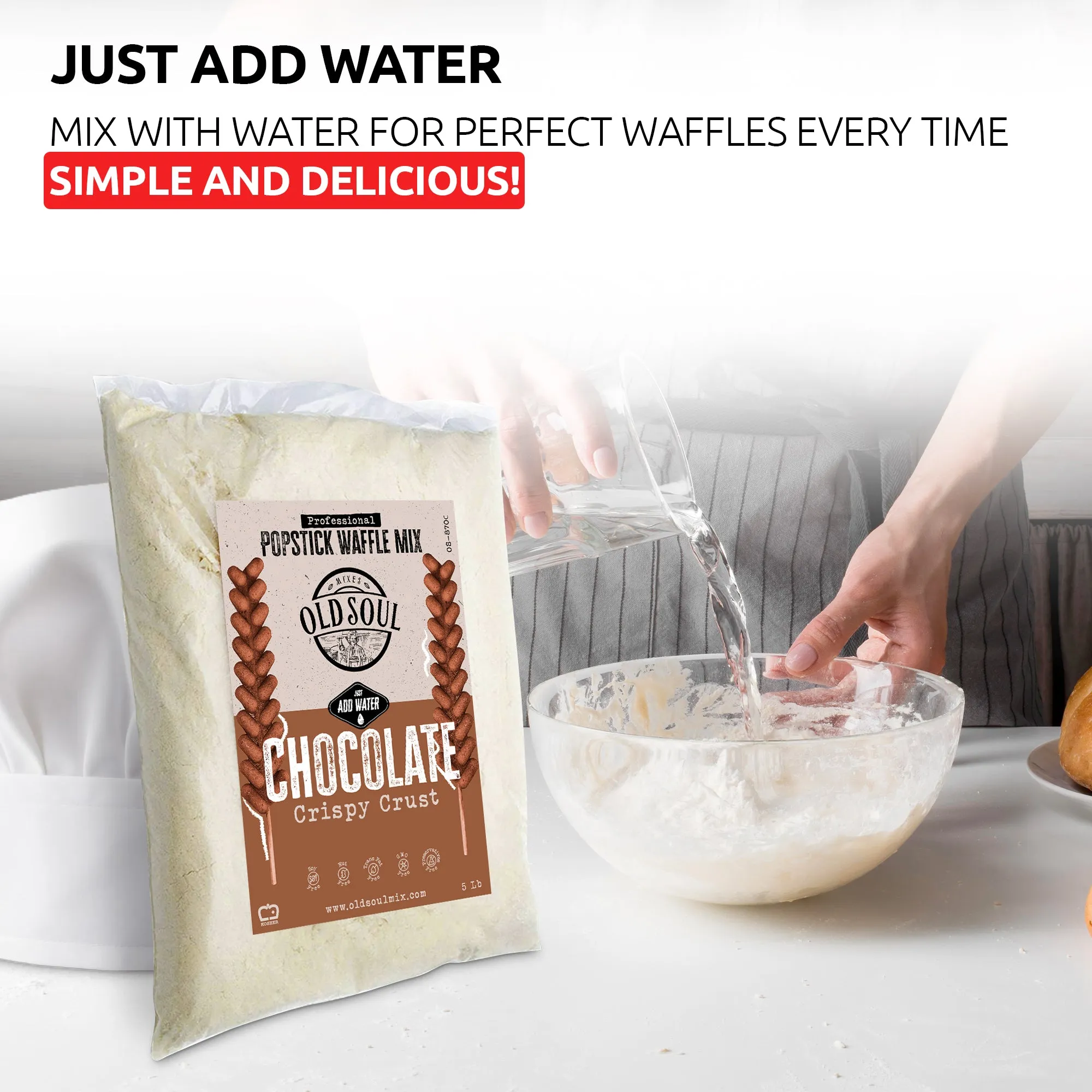 OldSoul Professional Popstick Waffle Mix | Crispy | Batter Mix for Waffles on a Stick