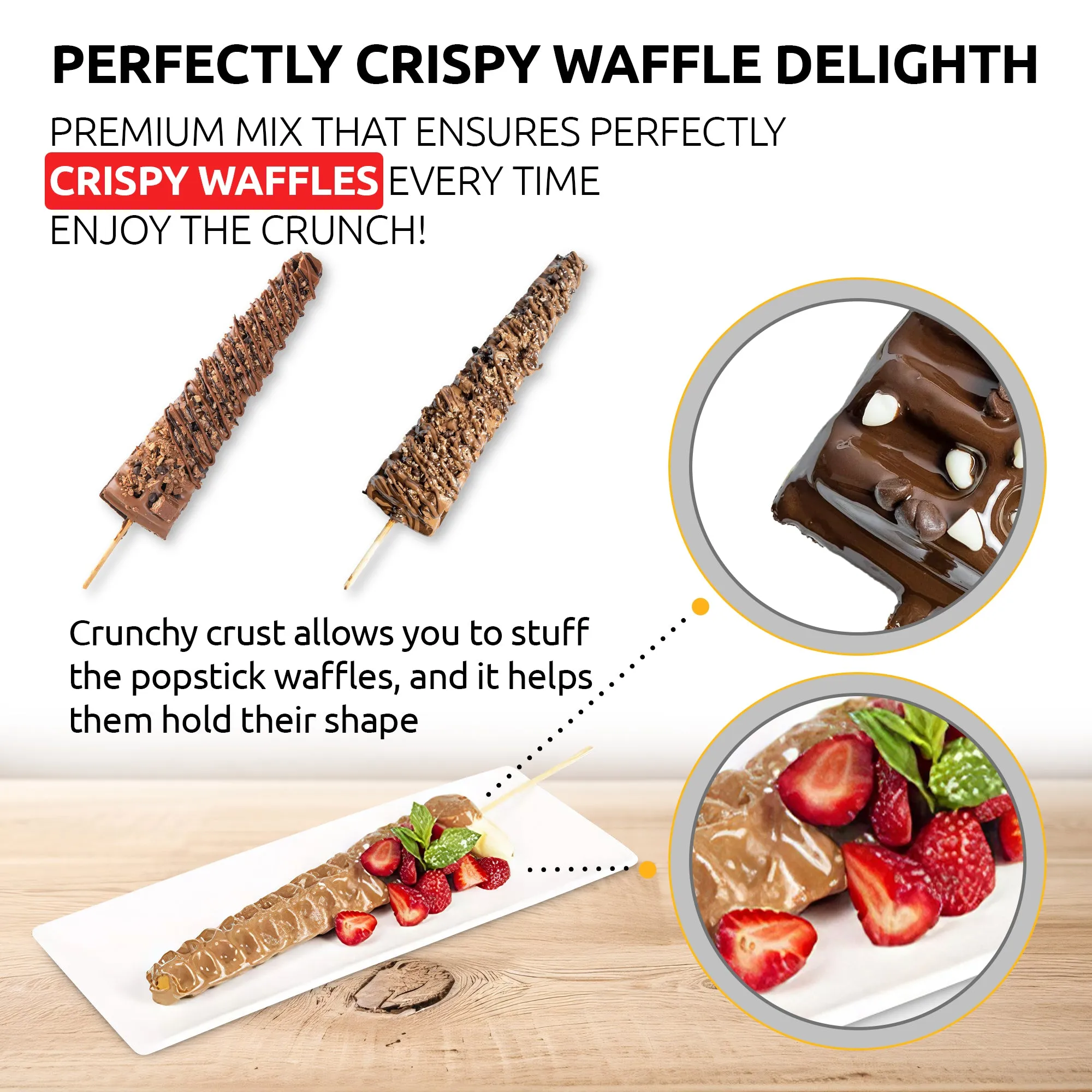 OldSoul Professional Popstick Waffle Mix | Crispy | Batter Mix for Waffles on a Stick