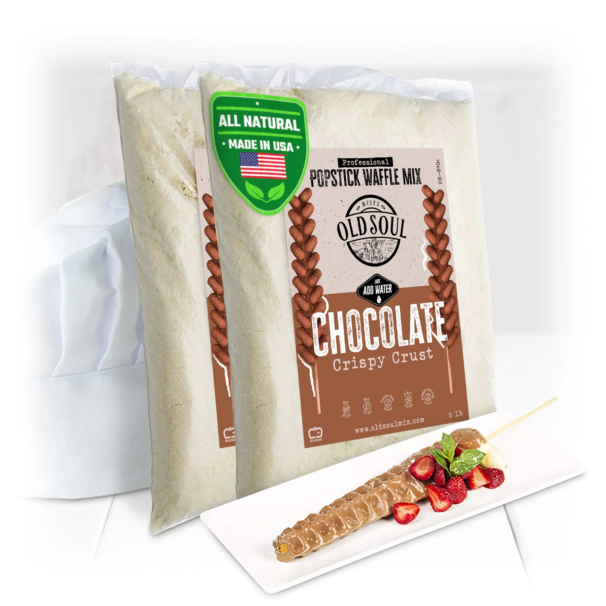 OldSoul Professional Popstick Waffle Mix | Crispy | Batter Mix for Waffles on a Stick