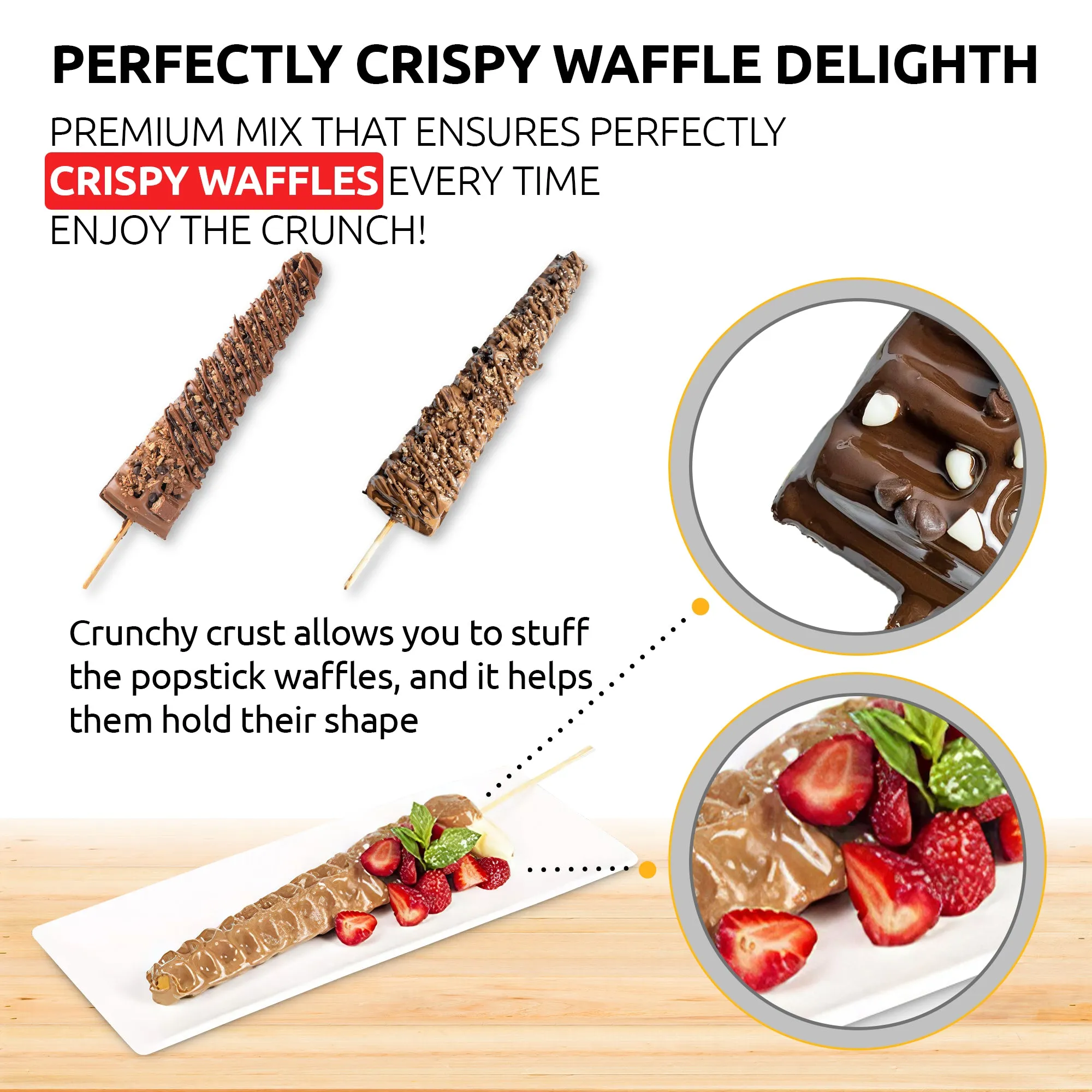 OldSoul Professional Popstick Waffle Mix | Crispy | Batter Mix for Waffles on a Stick