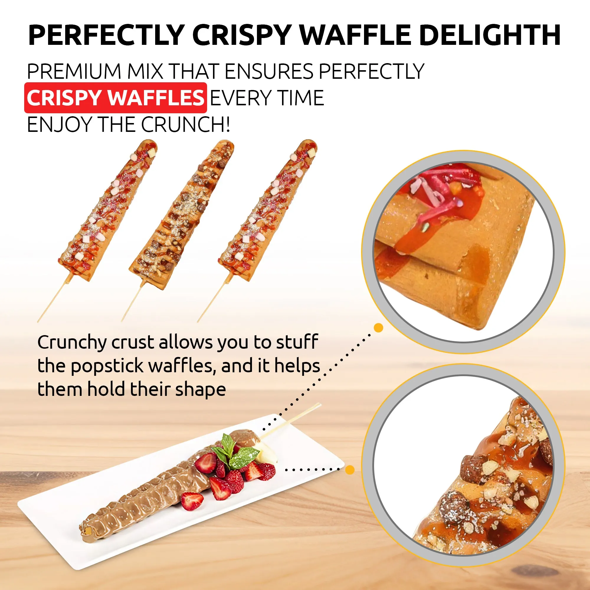 OldSoul Professional Popstick Waffle Mix | Crispy | Batter Mix for Waffles on a Stick
