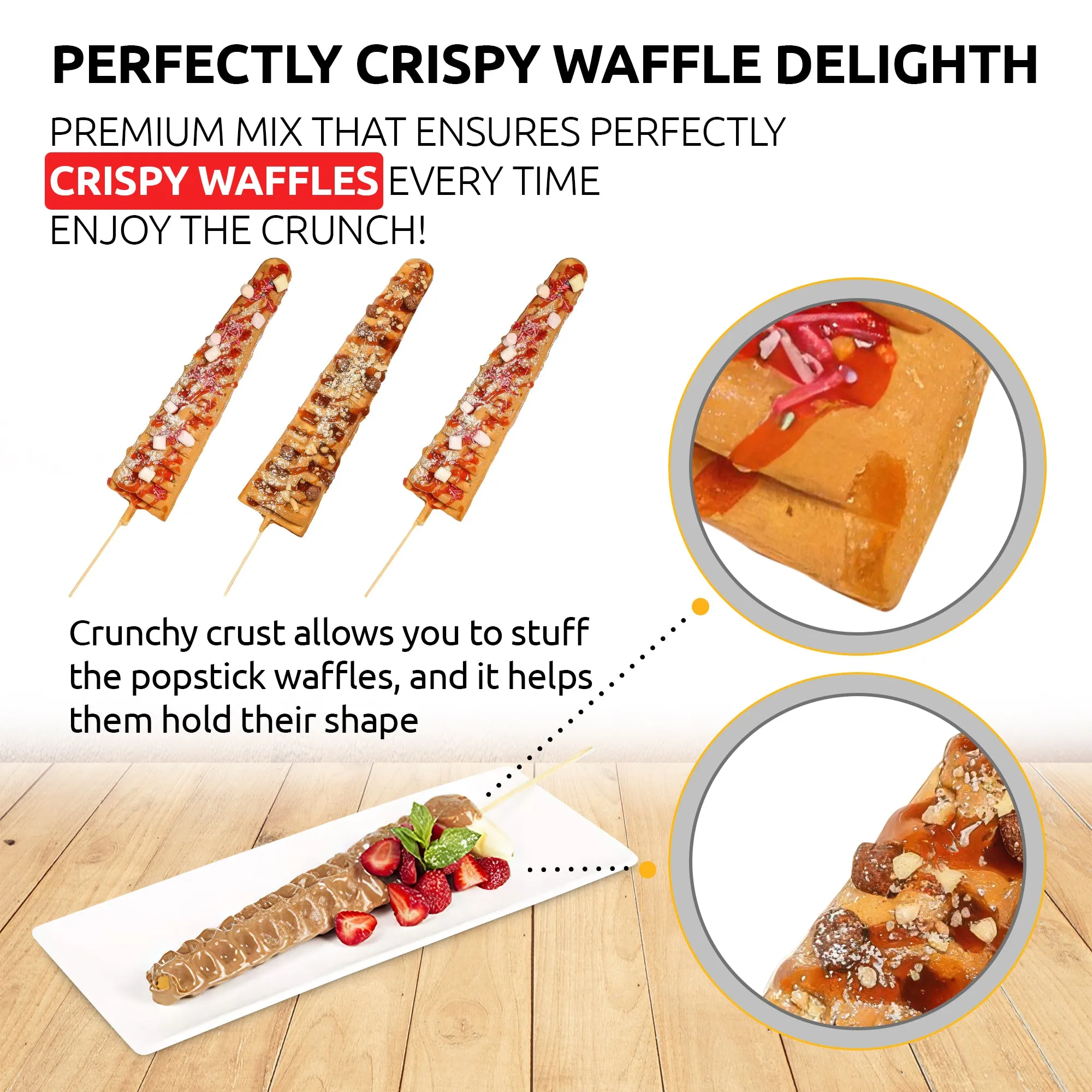 OldSoul Professional Popstick Waffle Mix | Crispy | Batter Mix for Waffles on a Stick