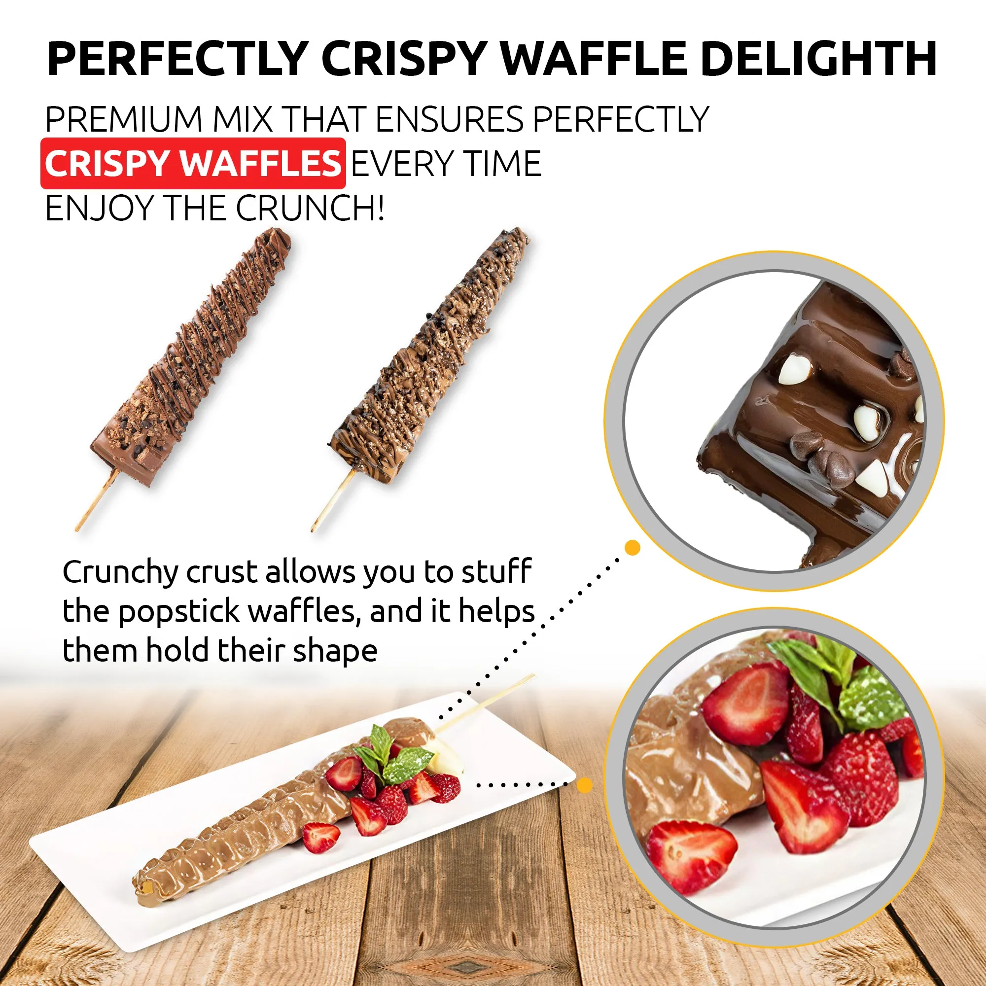 OldSoul Professional Popstick Waffle Mix | Crispy | Batter Mix for Waffles on a Stick