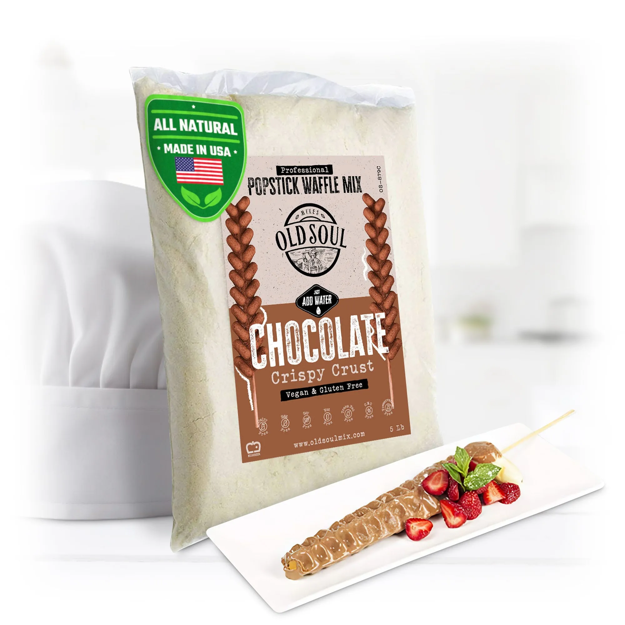 OldSoul Professional Popstick Waffle Mix | Crispy | Batter Mix for Waffles on a Stick