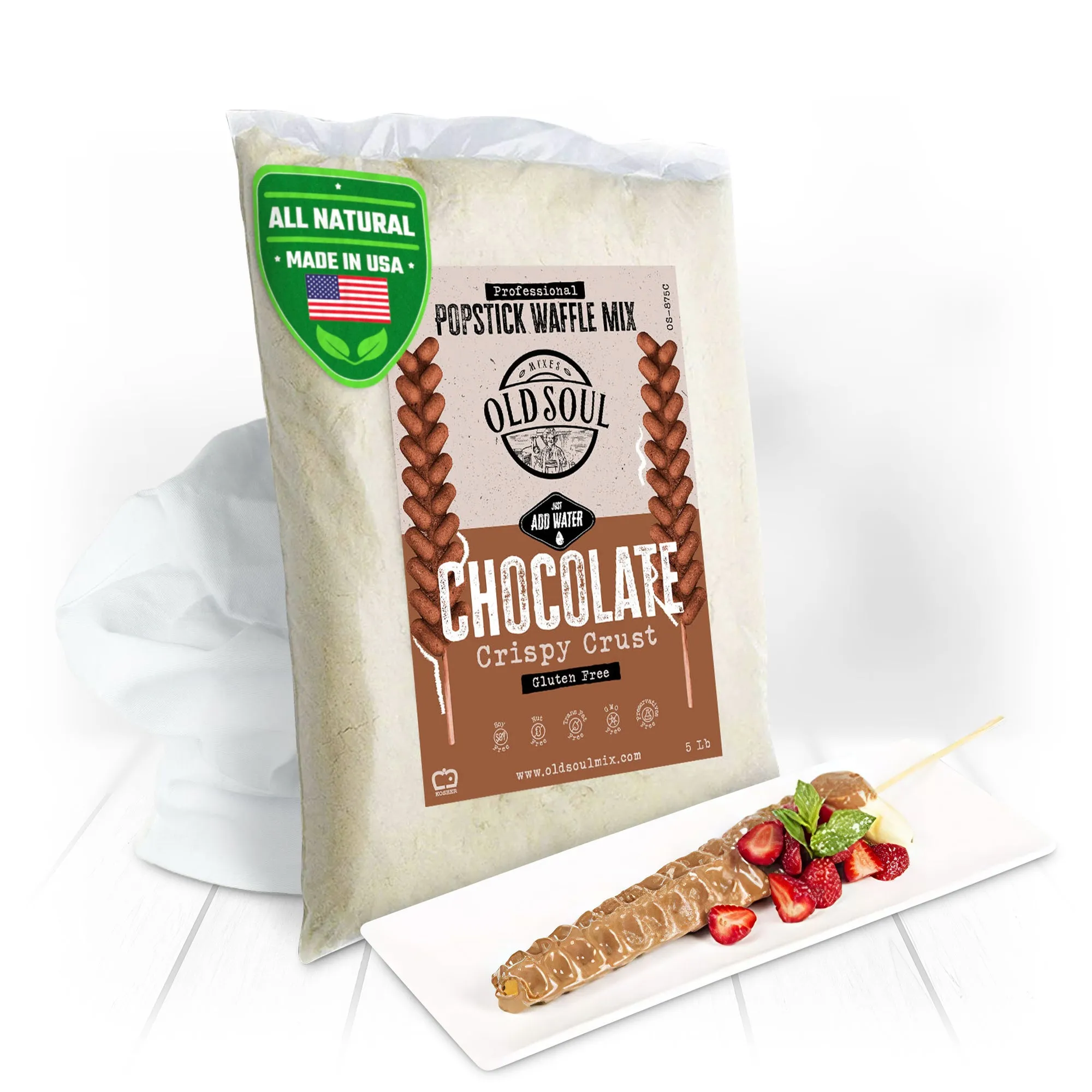 OldSoul Professional Popstick Waffle Mix | Crispy | Batter Mix for Waffles on a Stick