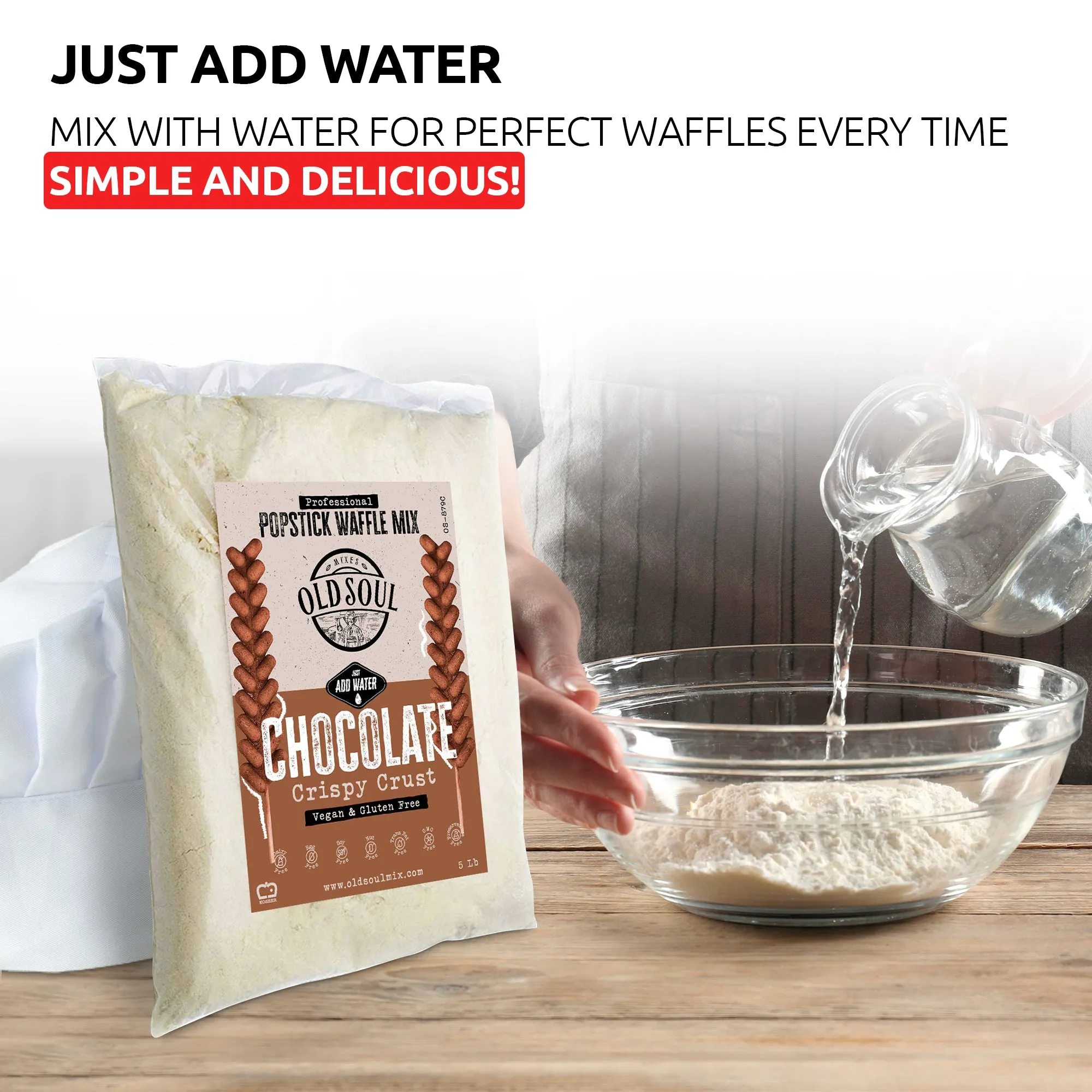 OldSoul Professional Popstick Waffle Mix | Crispy | Batter Mix for Waffles on a Stick