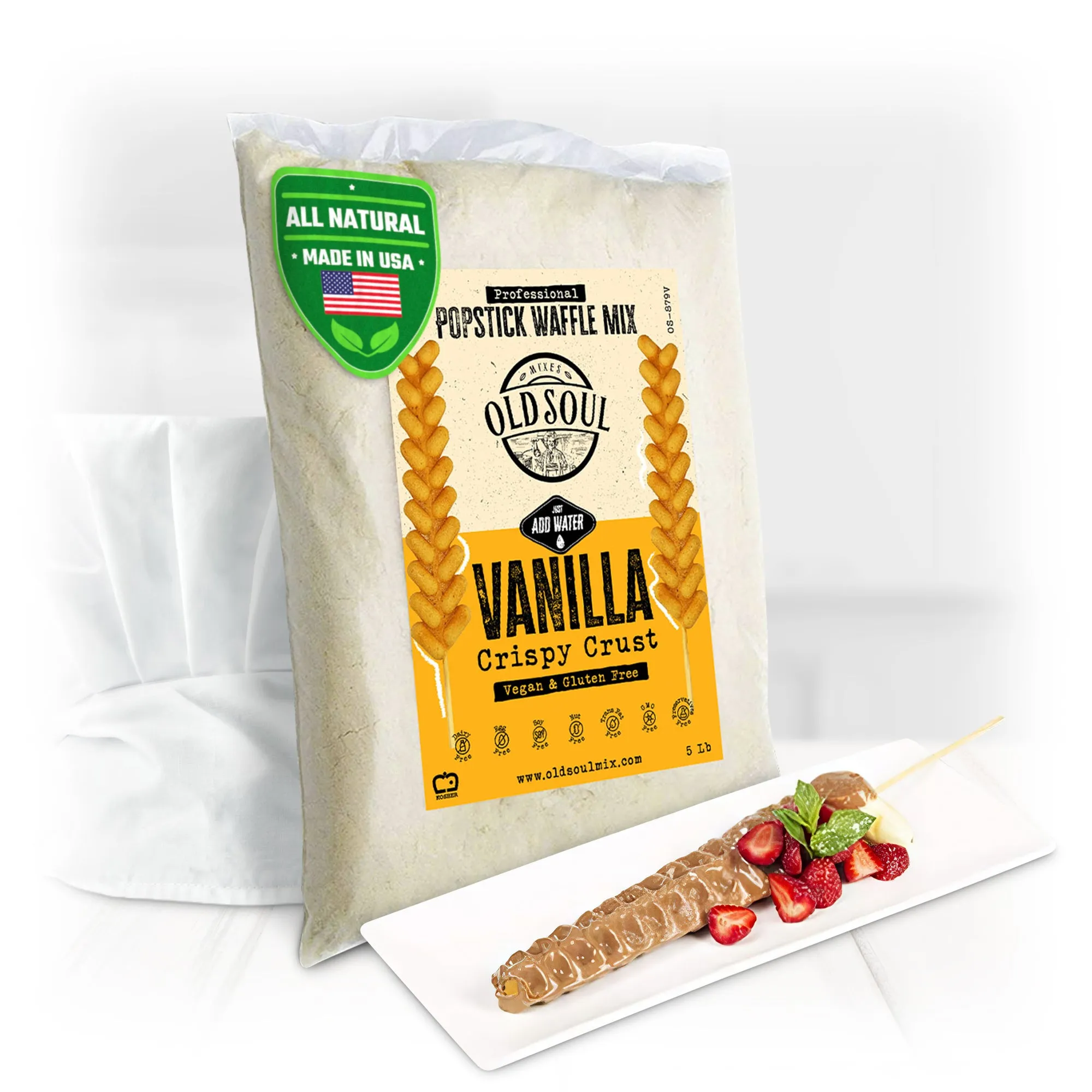 OldSoul Professional Popstick Waffle Mix | Crispy | Batter Mix for Waffles on a Stick