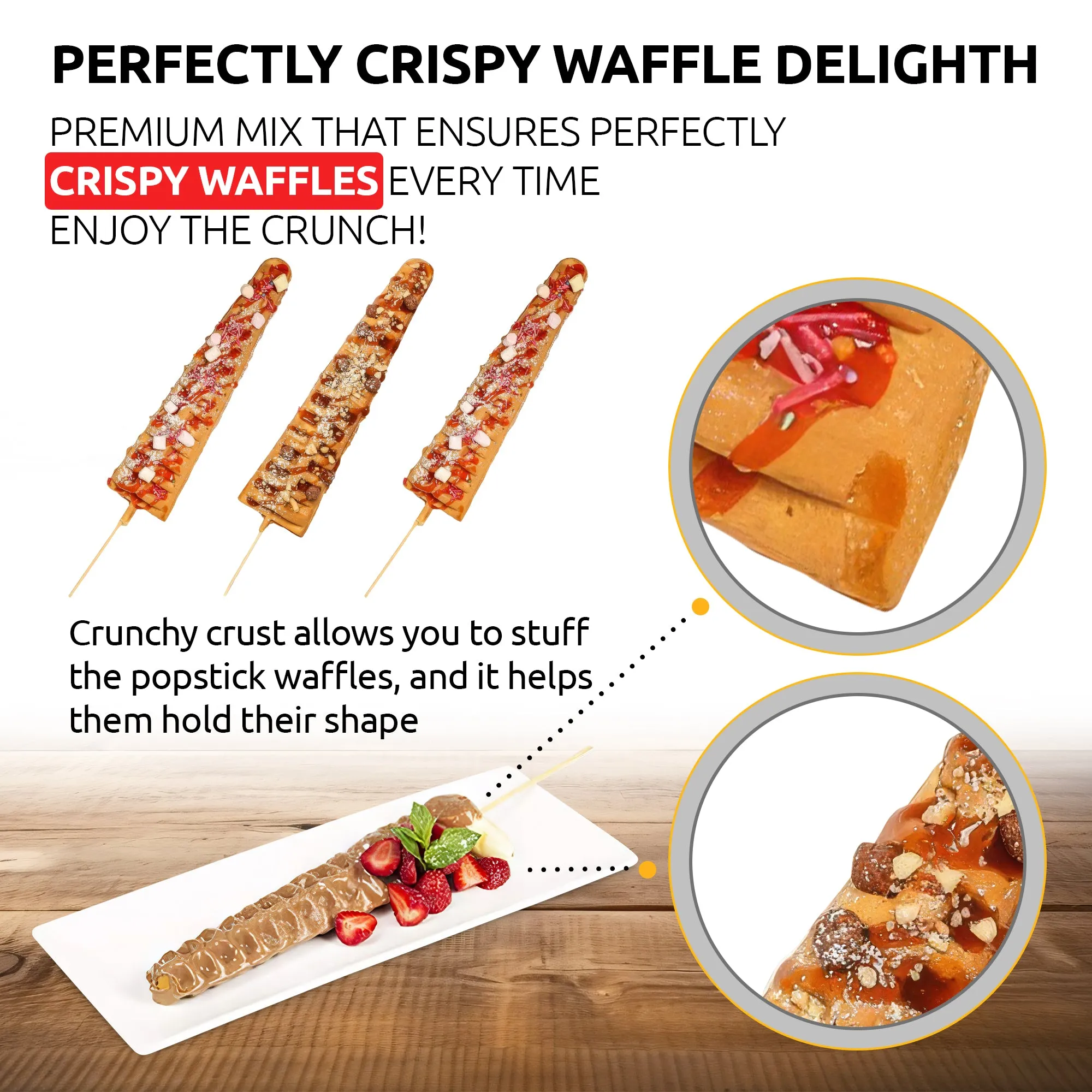 OldSoul Professional Popstick Waffle Mix | Crispy | Batter Mix for Waffles on a Stick