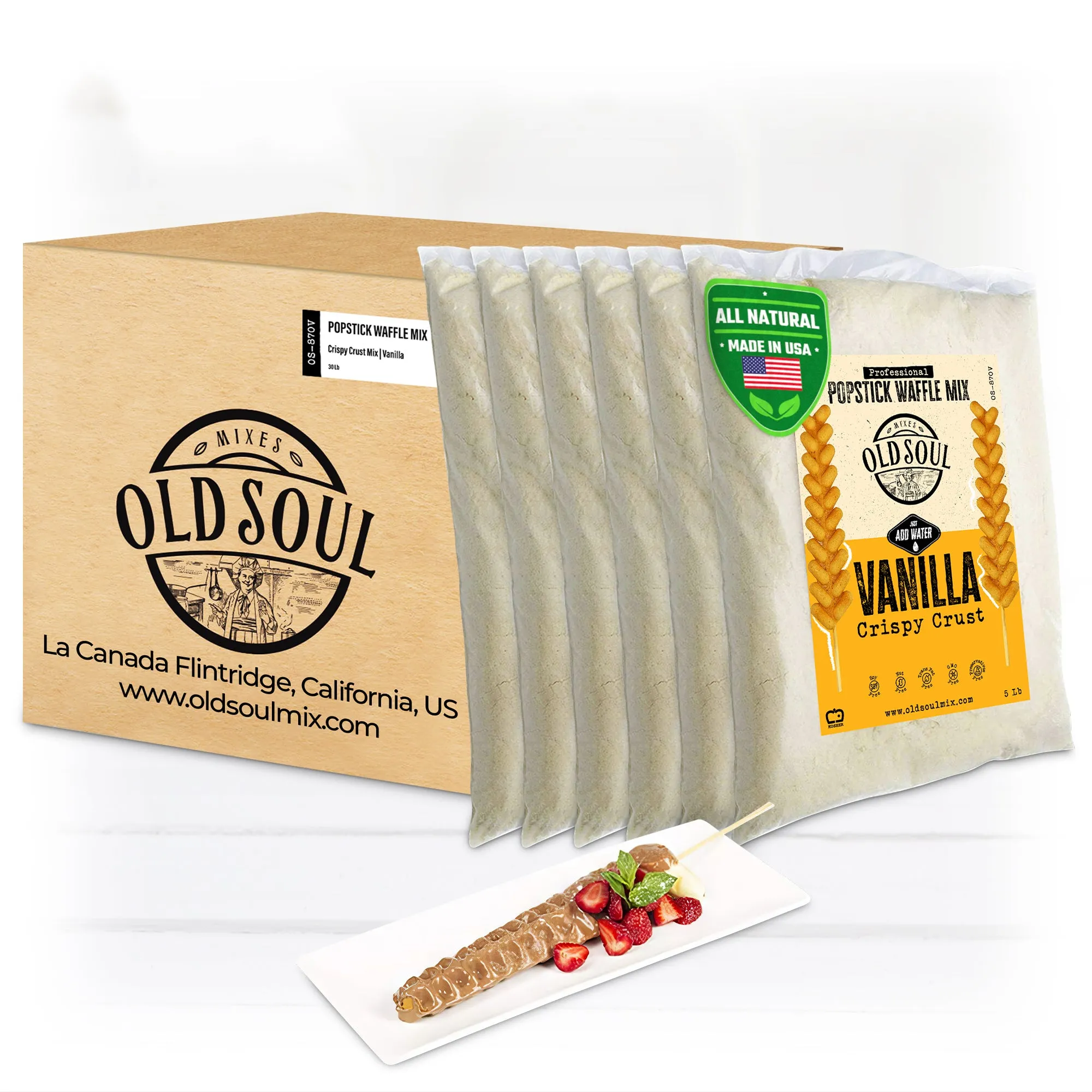 OldSoul Professional Popstick Waffle Mix | Crispy | Batter Mix for Waffles on a Stick