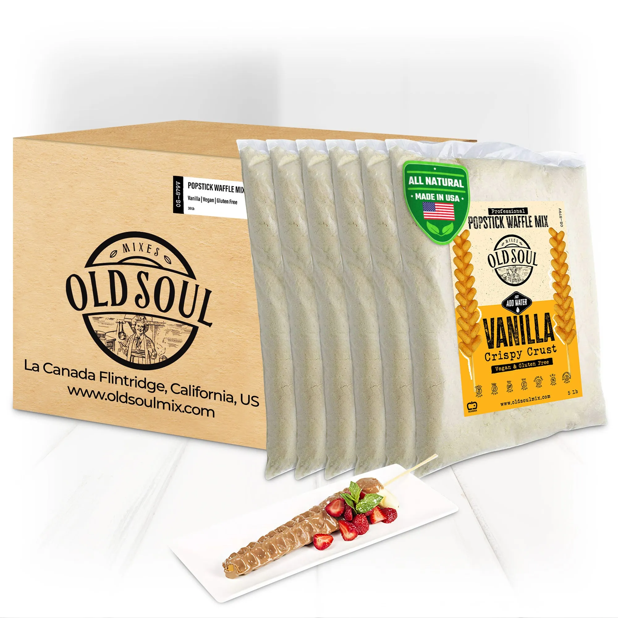 OldSoul Professional Popstick Waffle Mix | Crispy | Batter Mix for Waffles on a Stick