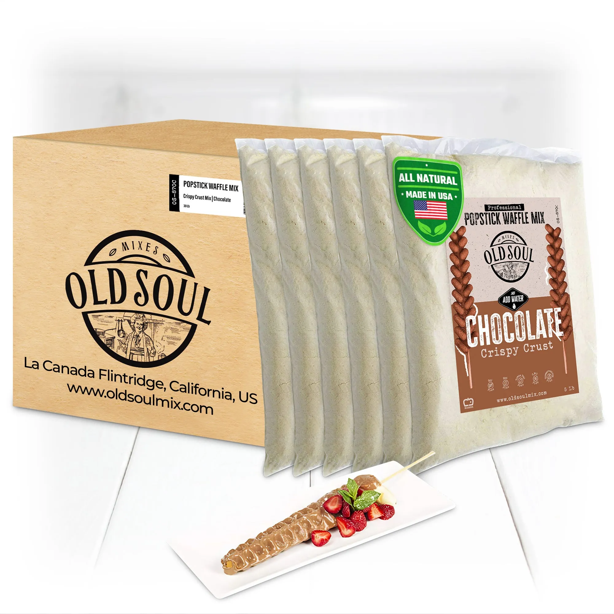 OldSoul Professional Popstick Waffle Mix | Crispy | Batter Mix for Waffles on a Stick
