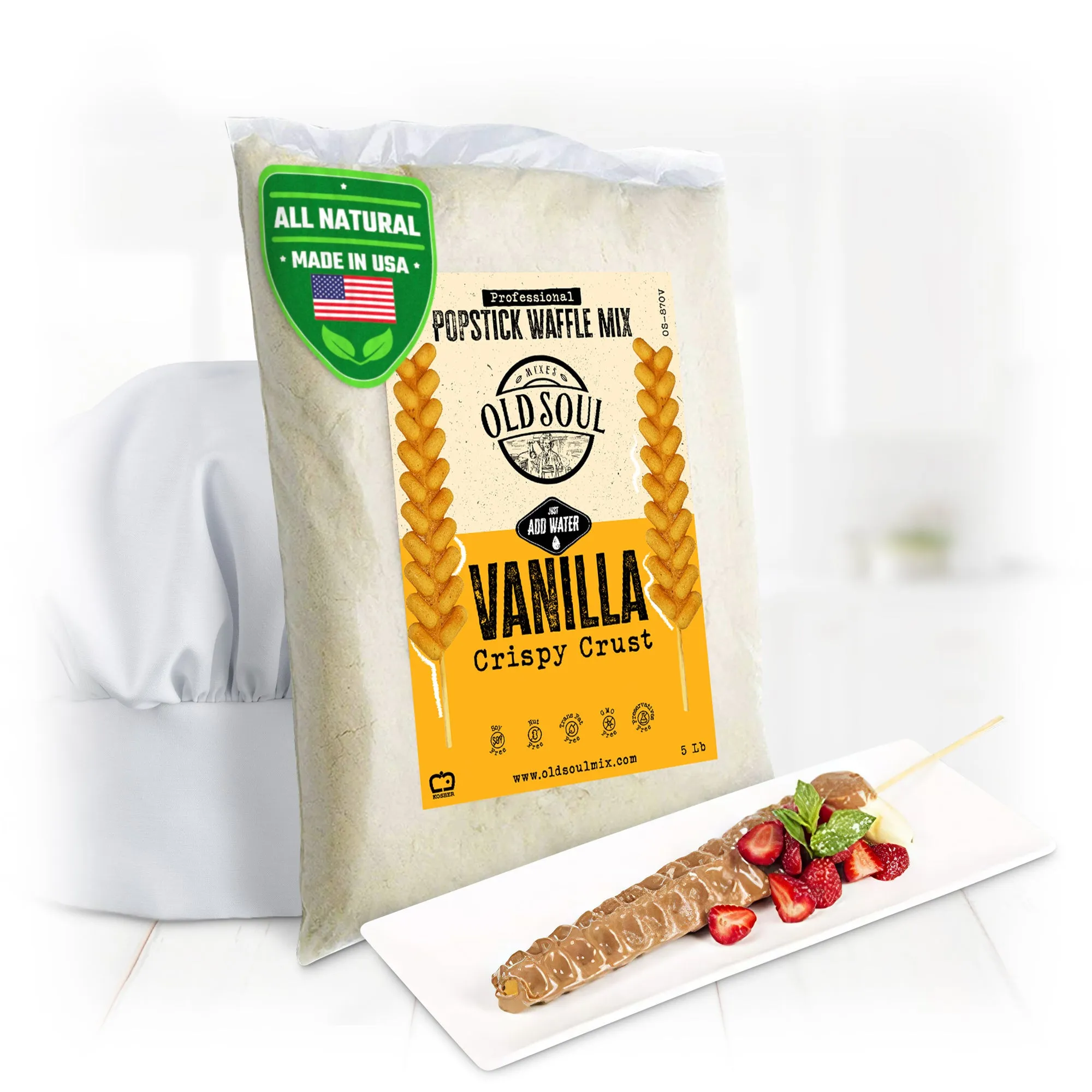 OldSoul Professional Popstick Waffle Mix | Crispy | Batter Mix for Waffles on a Stick