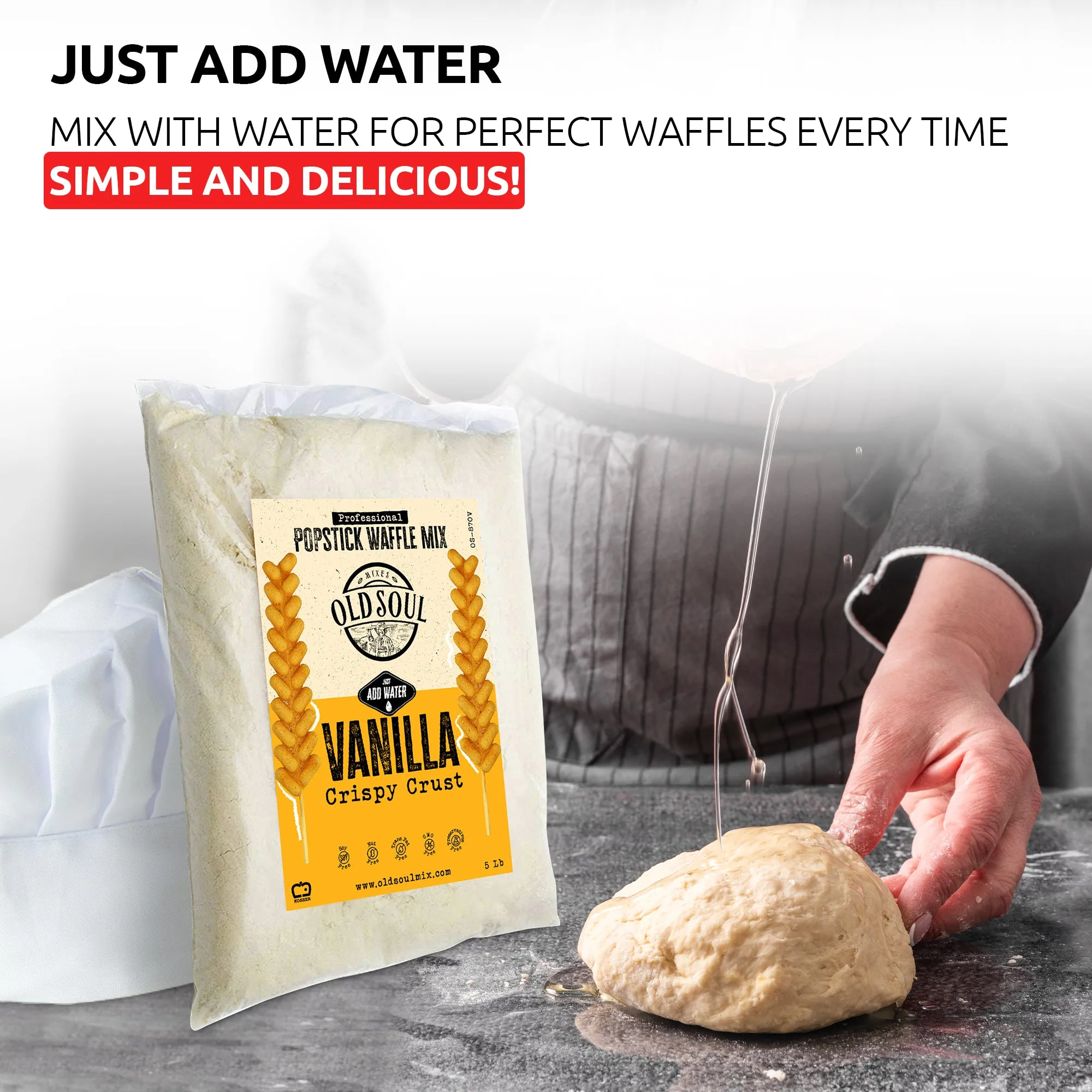 OldSoul Professional Popstick Waffle Mix | Crispy | Batter Mix for Waffles on a Stick