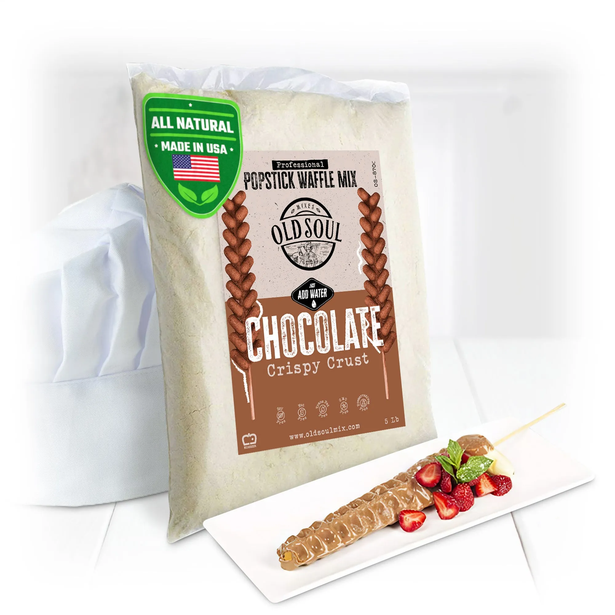OldSoul Professional Popstick Waffle Mix | Crispy | Batter Mix for Waffles on a Stick
