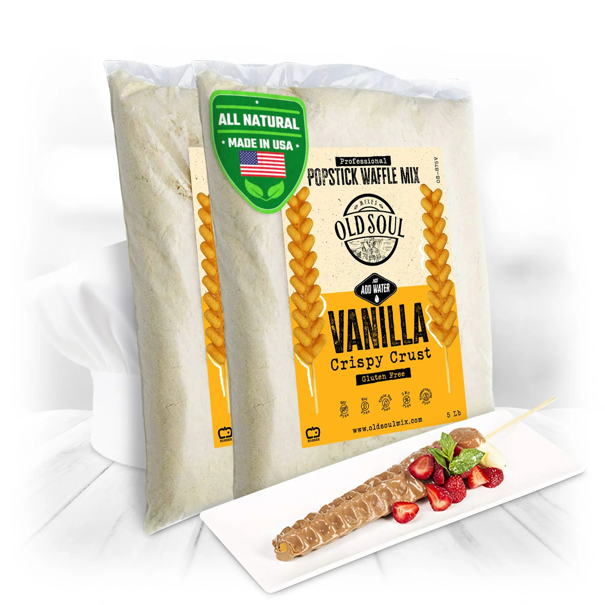 OldSoul Professional Popstick Waffle Mix | Crispy | Batter Mix for Waffles on a Stick