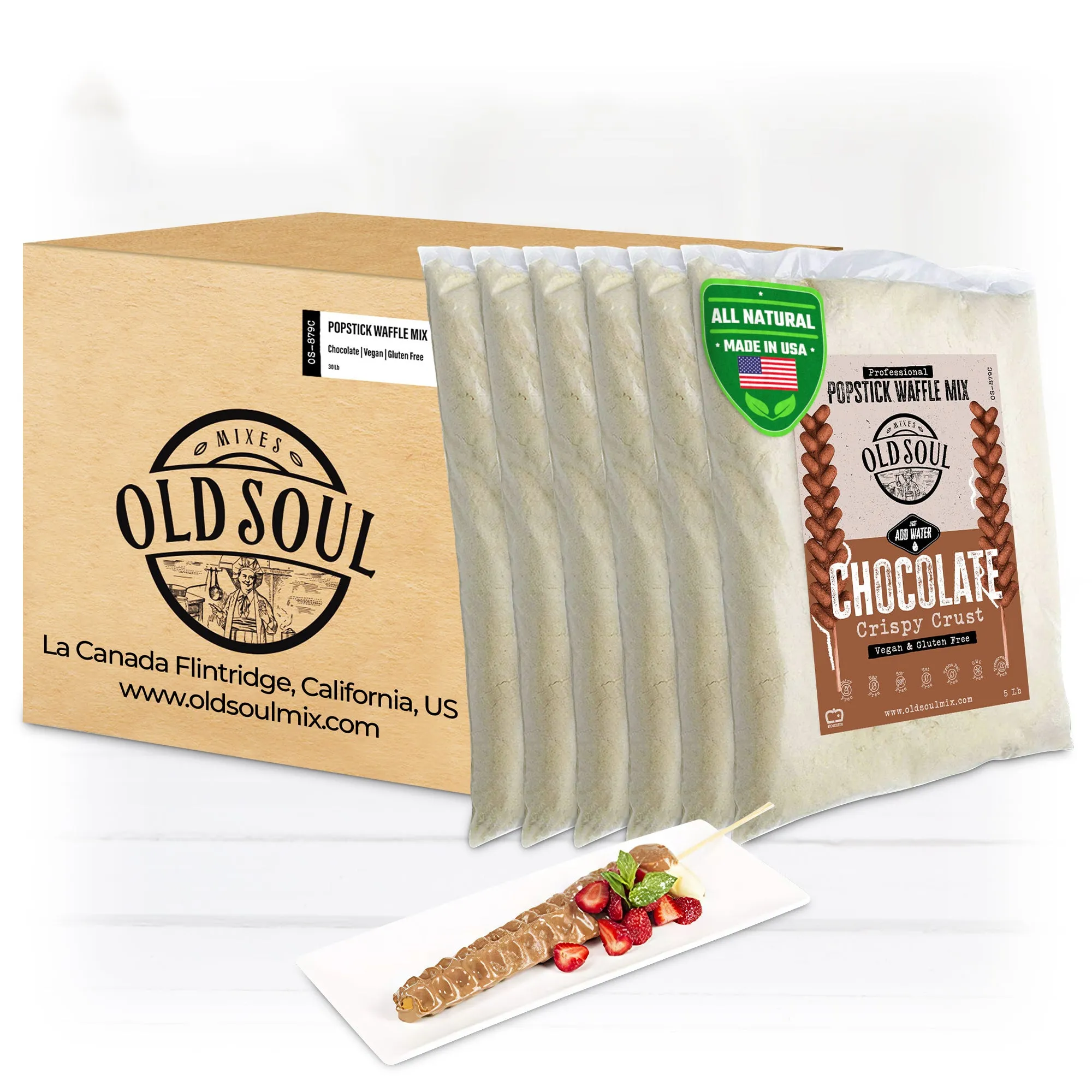 OldSoul Professional Popstick Waffle Mix | Crispy | Batter Mix for Waffles on a Stick