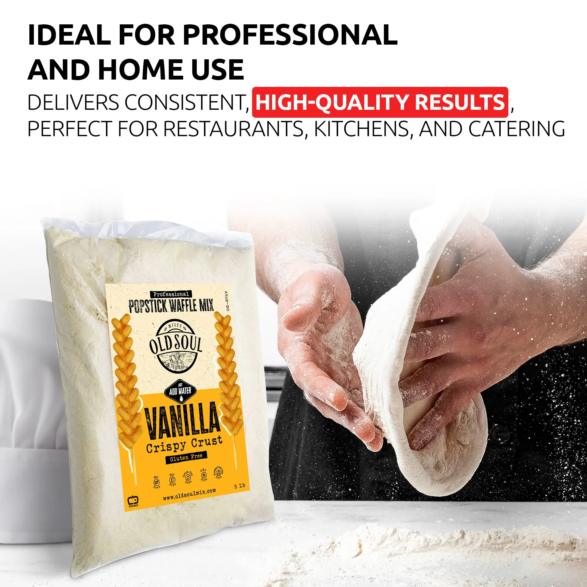 OldSoul Professional Popstick Waffle Mix | Crispy | Batter Mix for Waffles on a Stick