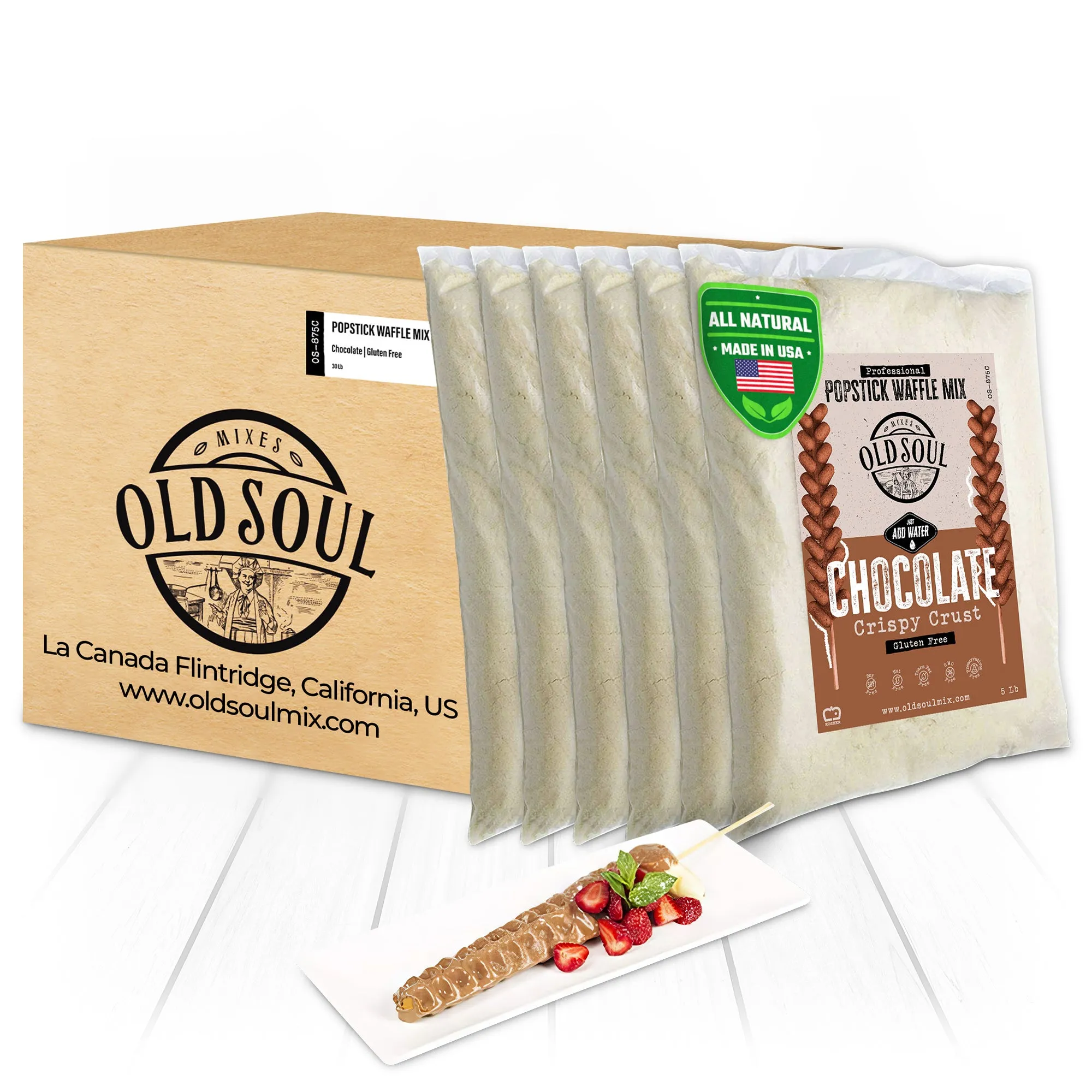 OldSoul Professional Popstick Waffle Mix | Crispy | Batter Mix for Waffles on a Stick