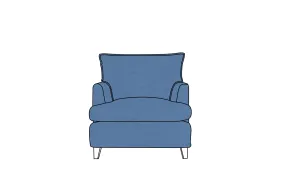 Padstow | Armchair Extra Loose Cover | Capri Blue
