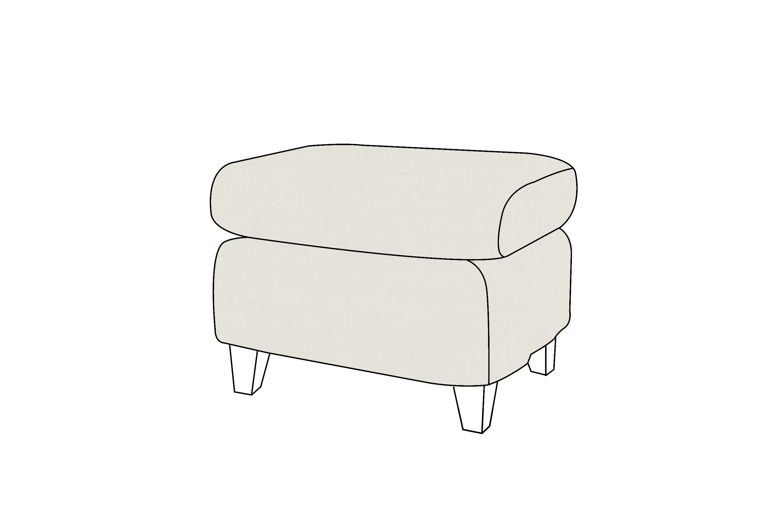 Padstow | Footstool Extra Loose Cover | Capri Dove