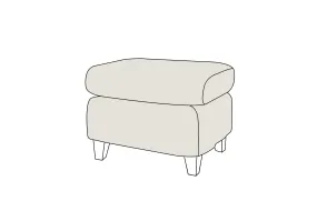 Padstow | Footstool Extra Loose Cover | Capri Dove