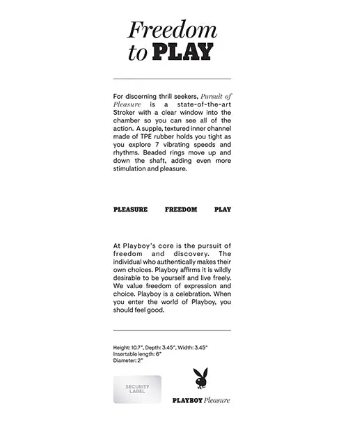 Playboy Pursuit Of Pleasure Stroker
