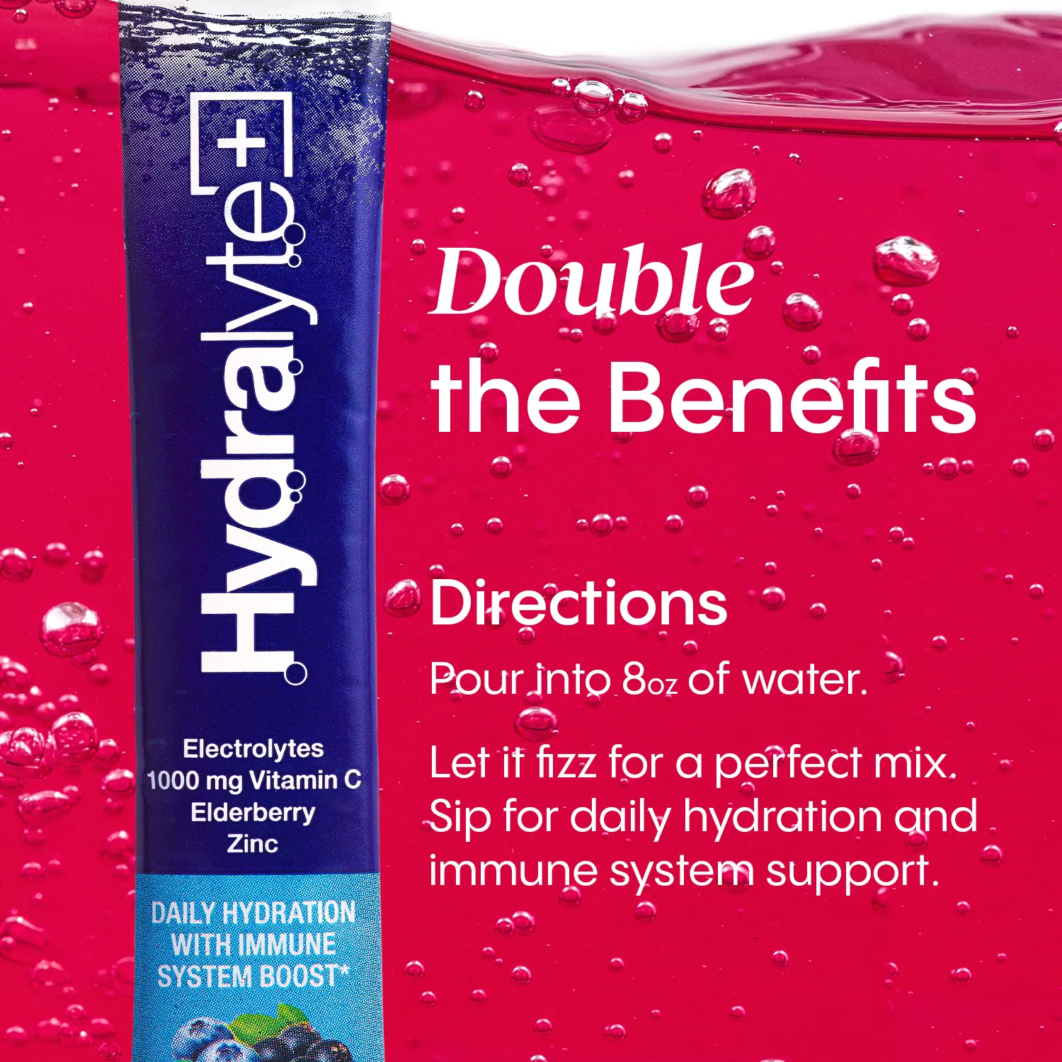 Plus Immune System Boost with Elderberry - Lightly Sparkling (8 oz)