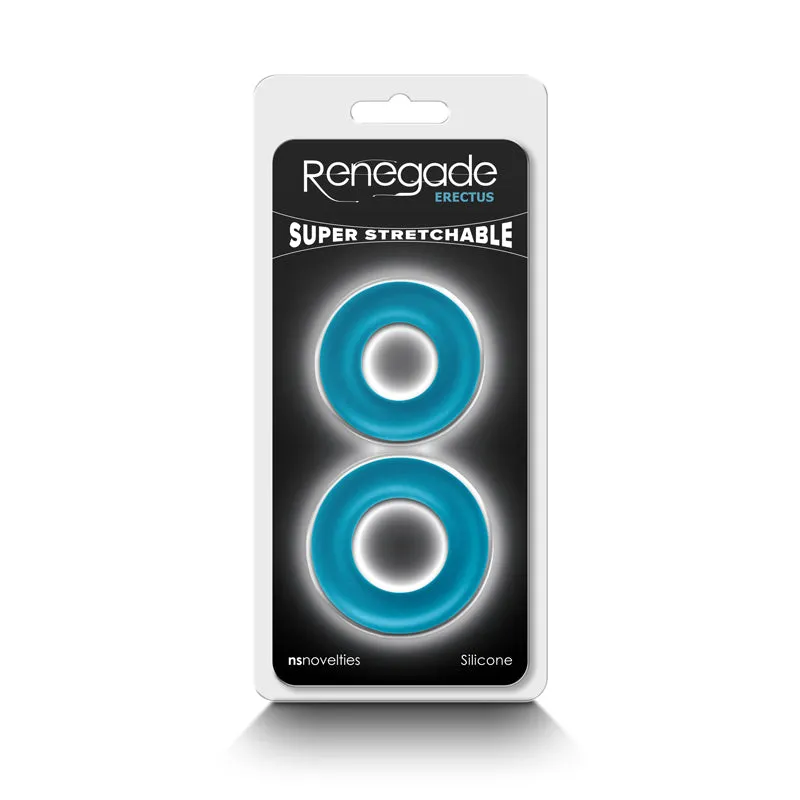 Renegade Erectus - Teal - Teal Cock Rings - Set of 2