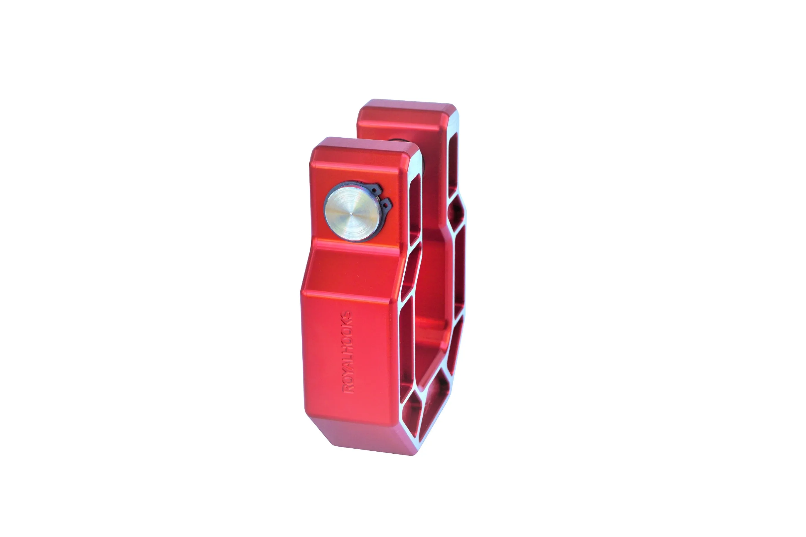 Royal Show Shackle - D Ring Hook - BILLET (Royal Hooks) RED MILLED