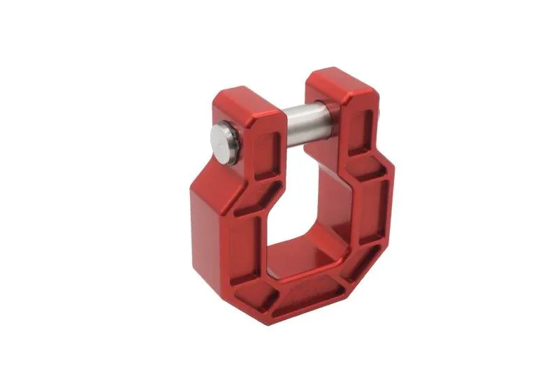 Royal Show Shackle - PAIR - D Ring Hook - BILLET (Royal Hooks) RED