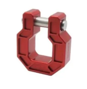 Royal Show Shackle - PAIR - D Ring Hook - BILLET (Royal Hooks) RED