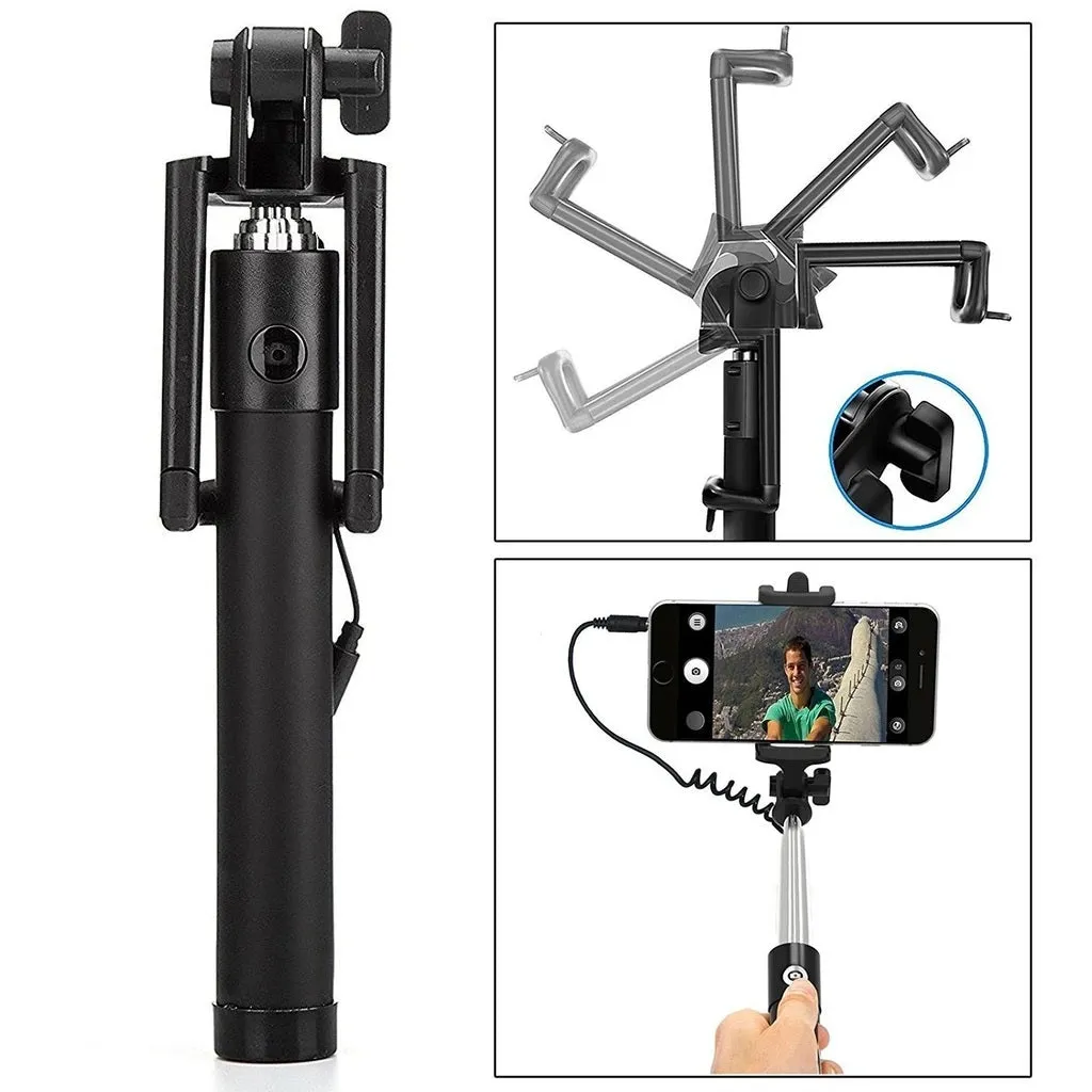 Selfie Sticks Box with Aux Wire for All Smart Phones - H01407