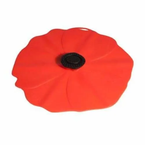 Silicone Lid Extra Small Red Poppy