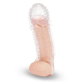 Size Up Textured 1.5 Inch See-Thru Stretch Penis Extender