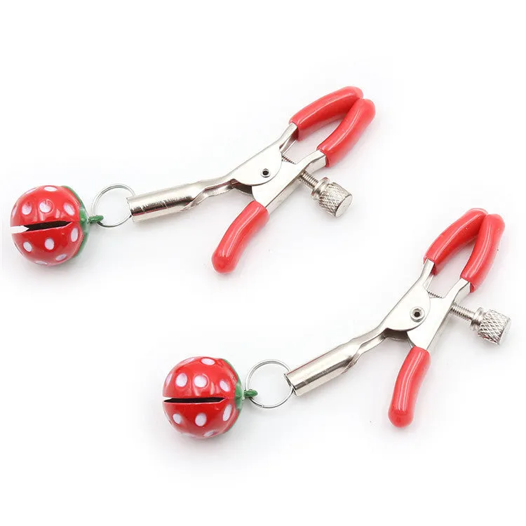 Strawberry Bell Nipple Clamps