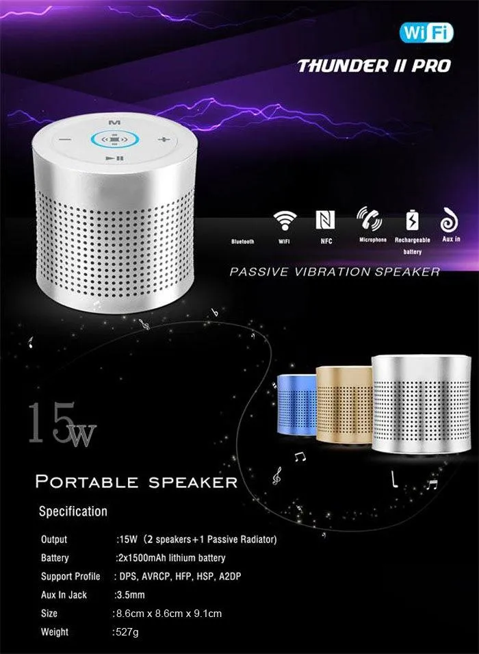 Thunder II Smart WiFi Bluetooth V4.0 Speaker