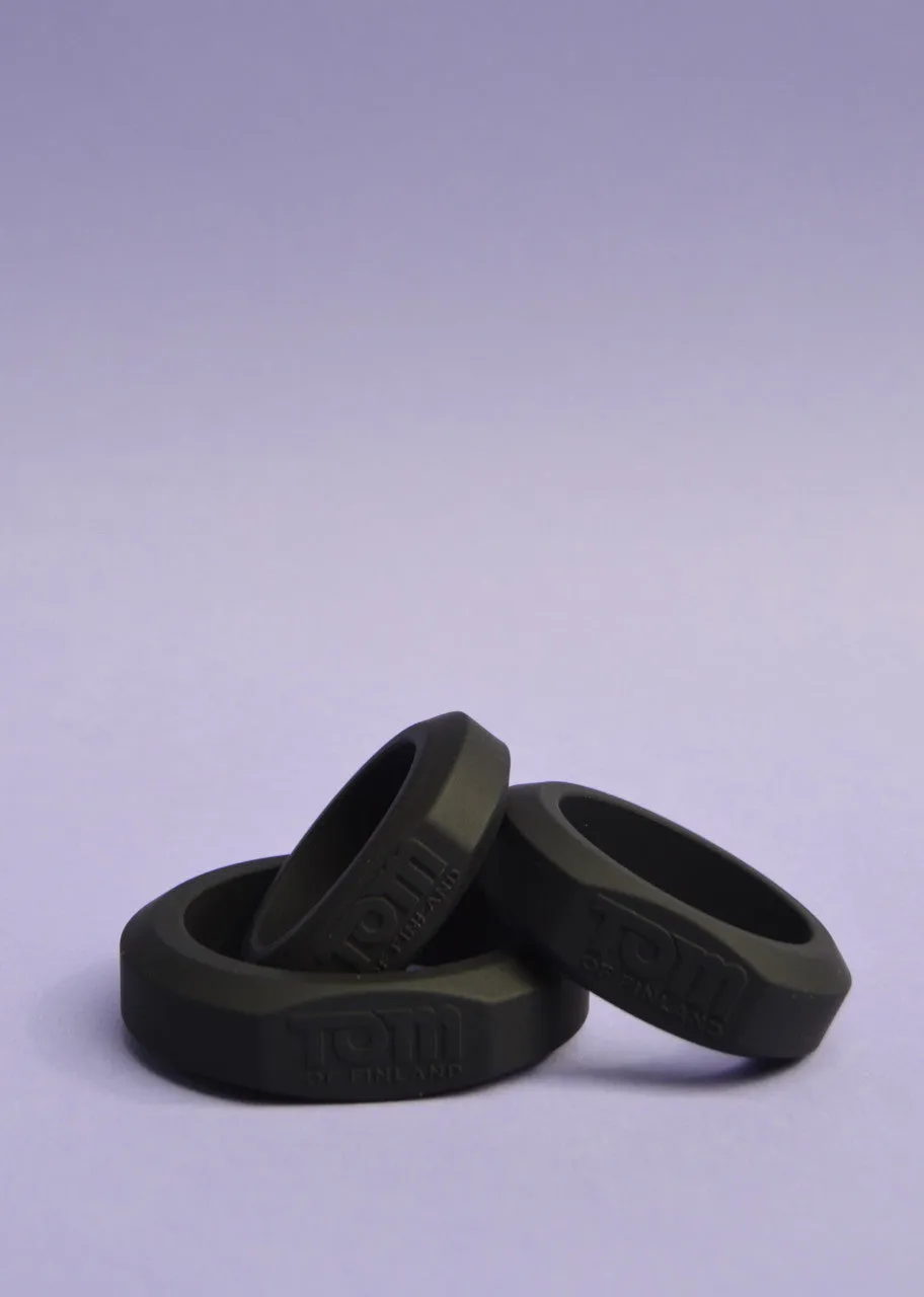 Tom of Finland 3 Piece Silicone Cock Ring Set