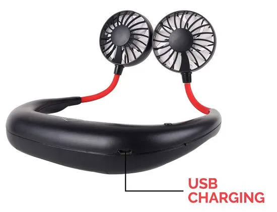 USB Rechargeable Mini Neckband Fans - G00007
