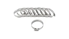 Vibrant S.S. Worm Gear Clamps (Pack of 10) - Clamping Range: 0.44"-0.90"  - 12151